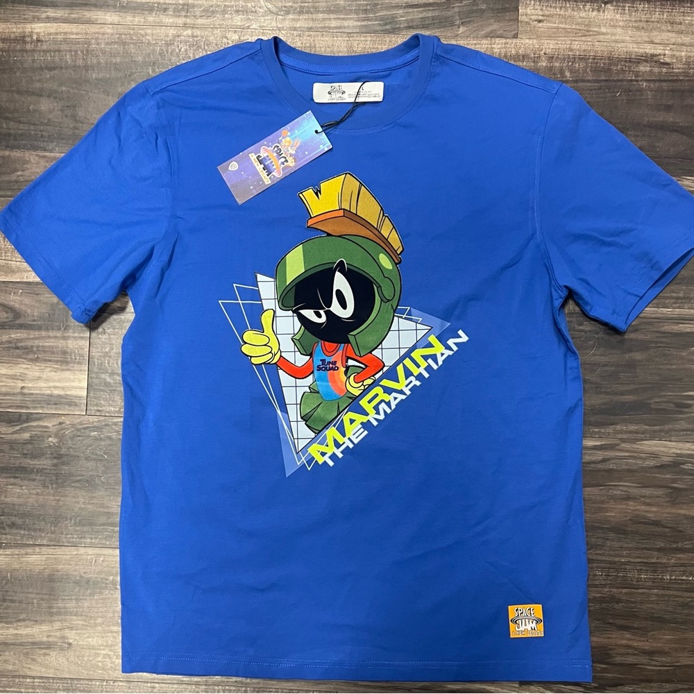 Marvin the Martian Blue space jam Graphic T-Shirt new with tags